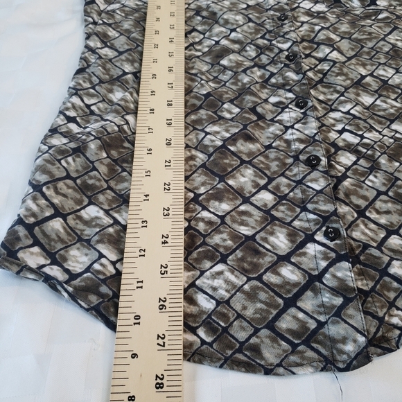 White Stag Collar Green Button Down Long Sleeve Women's Size M - Picture 5 of 8